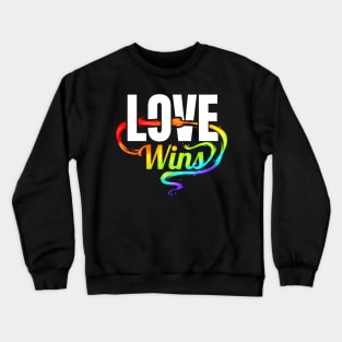 LGBTQ Love Wins Logo For Pride Month Crewneck Sweatshirt